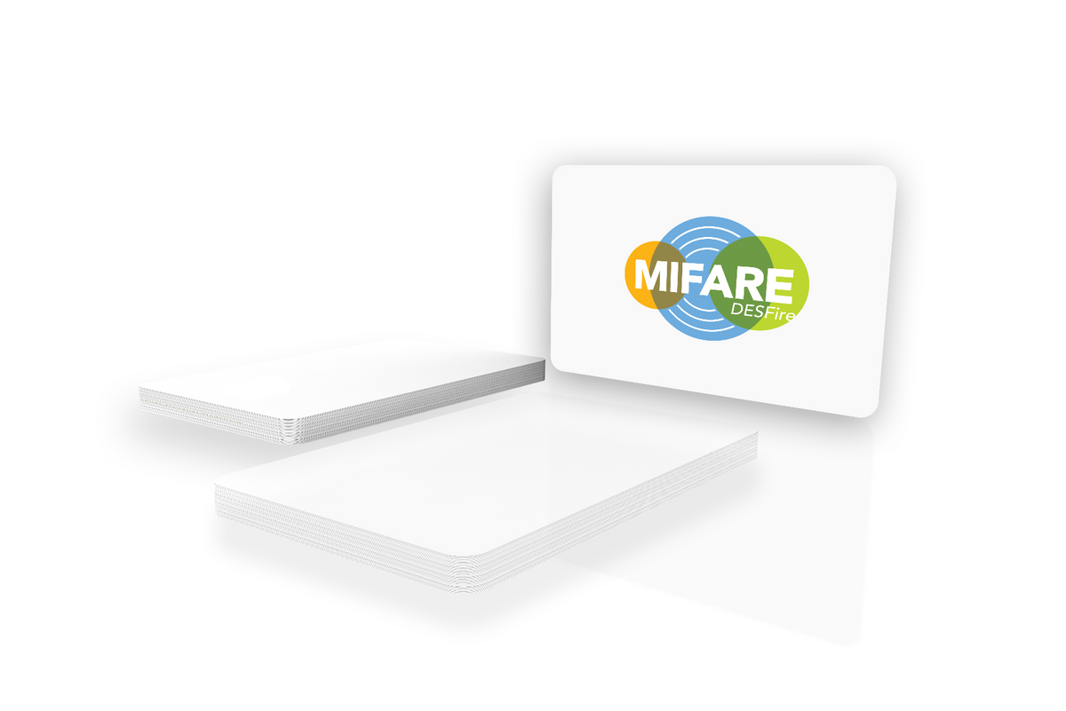 4k NXP MiFare Desfire EV1 Blank Cards (Pack of 100) — plastic cards (representative card or pack view)