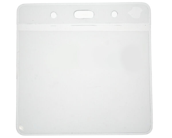 Clear Vinyl Visitor Card Holder - Landscape (Pack of 100) — card holder view