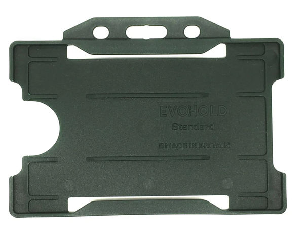 EvoHold Black Single Sided Landscape ID Card Holders (Pack of 100) — card holder view
