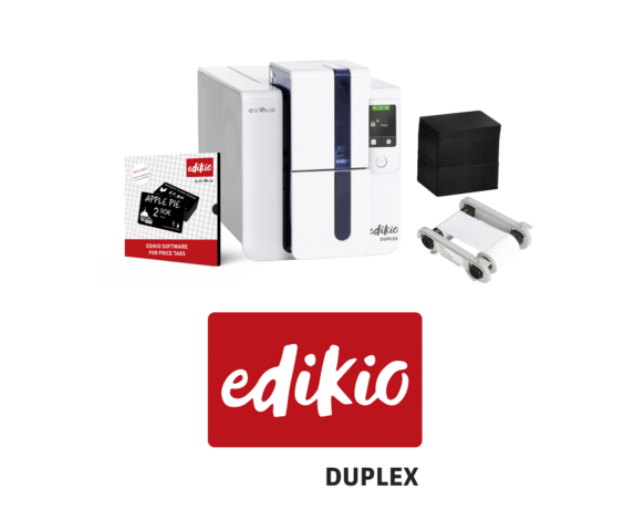 Evolis Edikio Duplex Price Tag Printer Bundle — bundle or printer view