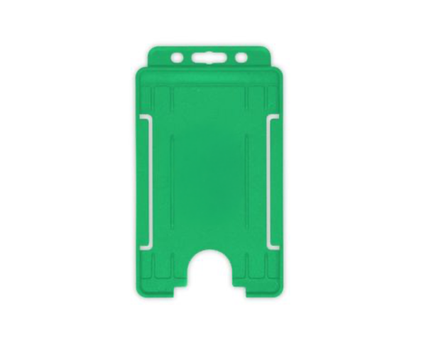 Light Green Single-Sided BioBadge Open Faced ID Card Holders - Portrait (Pack of 100) — card holder view