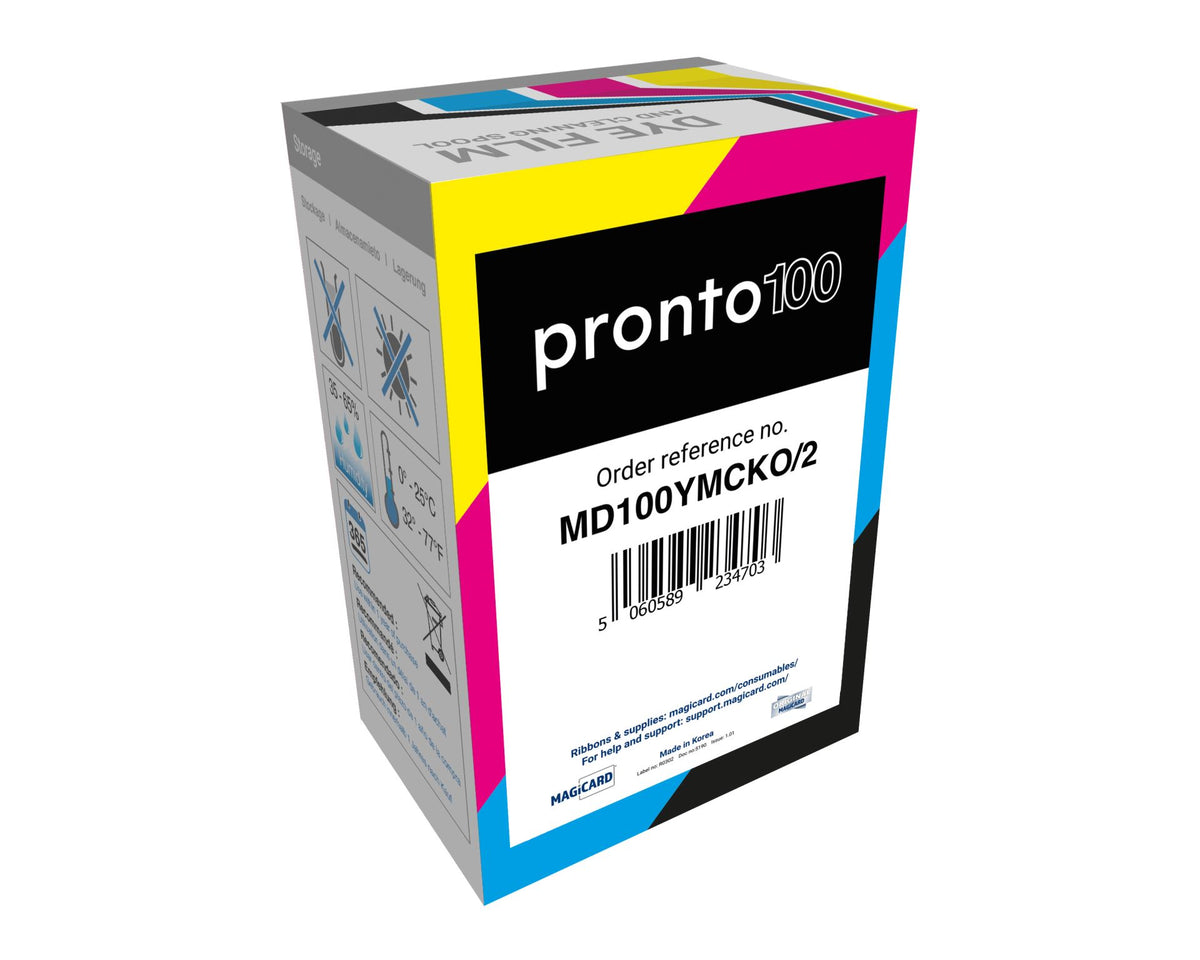Magicard MD100YMCKO magicard md100 full colour ribbon box