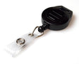 Black Attaching ID Badge Reels With Strap Clip (Pack of 50) — view 1