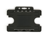 Black Dual Sided BioBadge Open Faced ID Card Holders - Landscape (Pack of 100) — card holder view