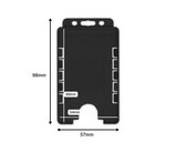 Black Dual Sided BioBadge Open Faced ID Card Holders - Portrait (Pack of 100) — dimensions 2