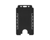 Black Dual Sided BioBadge Open Faced ID Card Holders - Portrait (Pack of 100) — card holder view