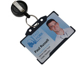 Black ID Badge Reels with Key Ring (Pack of 50) — view 2