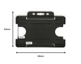 Black Single Sided BioBadge Open Faced ID Card Holders - Landscape (Pack of 100) — dimensions 2