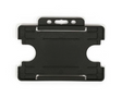 Black Single Sided BioBadge Open Faced ID Card Holders - Landscape (Pack of 100) — card holder view