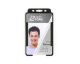 Black Single Sided BioBadge Open Faced ID Card Holders - Portrait (Pack of 100) — additional product view 1