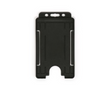 Black Single Sided BioBadge Open Faced ID Card Holders - Portrait (Pack of 100) — card holder view