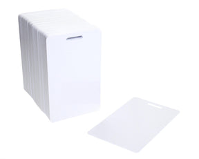 Blank White Slot punched Cards - Portrait (Pack of 100) — plastic cards (representative card or pack view)