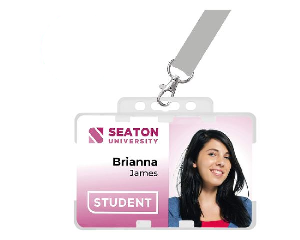 Clear Dual Sided BioBadge Open Faced ID Card Holders - Landscape (Pack of 100) — usage example 4