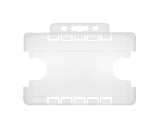 Clear Dual Sided BioBadge Open Faced ID Card Holders - Landscape (Pack of 100) — card holder view