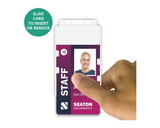 Clear Dual Sided BioBadge Open Faced ID Card Holders - Portrait (Pack of 100) — usage example 3