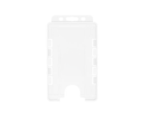 Clear Dual Sided BioBadge Open Faced ID Card Holders - Portrait (Pack of 100) — card holder view