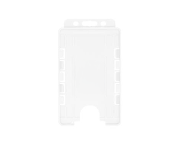 Clear Dual Sided BioBadge Open Faced ID Card Holders - Portrait (Pack of 100) — card holder view