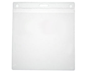 Clear Vinyl Visitor Pass Holders - Landscape (Pack of 100) — card holder view