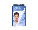 Dark Blue Dual Sided BioBadge Open Faced ID Card Holders - Portrait (Pack of 100) — additional product view 1