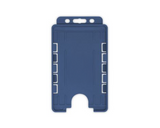 Dark Blue Dual Sided BioBadge Open Faced ID Card Holders - Portrait (Pack of 100) — card holder view