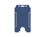 Dark Blue Single Sided BioBadge Open Faced ID Card Holders - Portrait (Pack of 100) — card holder view