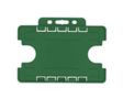 Dark Green Dual Sided BioBadge Open Faced ID Card Holders - Landscape (Pack of 100) — card holder view