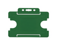 Dark Green Single Sided BioBadge Open Faced ID Card Holders - Landscape (Pack of 100) — card holder view