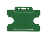 Dark Green Single Sided BioBadge Open Faced ID Card Holders - Landscape (Pack of 100) — card holder view