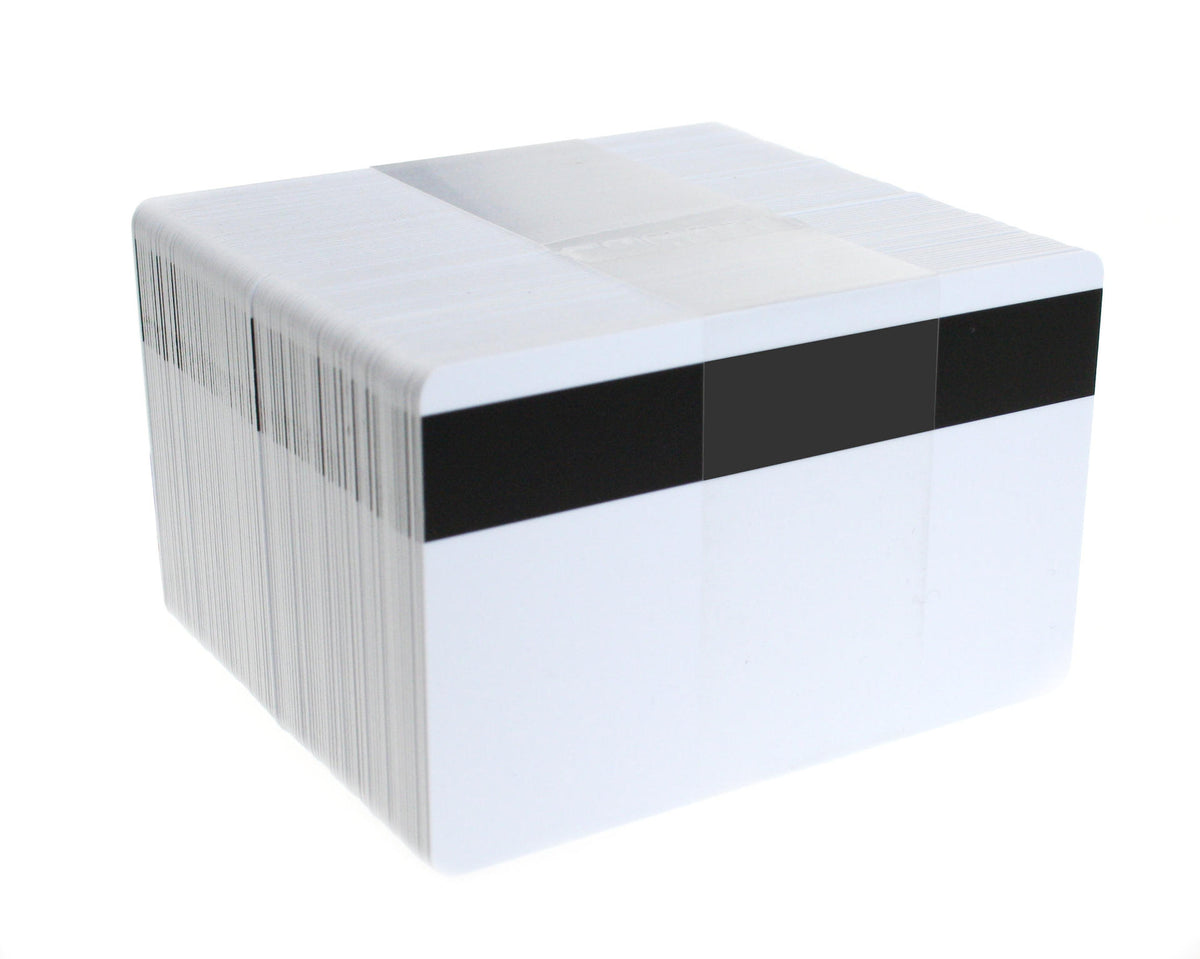Dyestar Blank White Plastic Cards with HI-CO Magnetic Stripe (Pack of 100) — representative product view 1