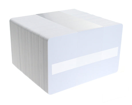 Dyestar Blank White Plastic Cards with Signature Strip (Pack of 100) — representative product view 1