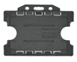 EvoHold Black Dual Sided Landscape ID Card Holders (Pack of 100) — card holder view