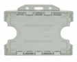 EvoHold Clear Dual Sided Landscape ID Card Holders (Pack of 100) — card holder view