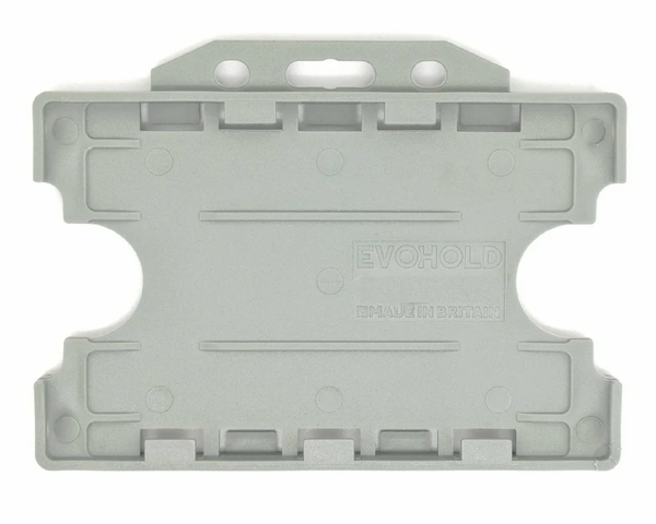 EvoHold Clear Dual Sided Landscape ID Card Holders (Pack of 100) — card holder view