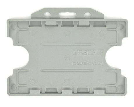EvoHold Clear Dual Sided Landscape ID Card Holders (Pack of 100) — card holder view