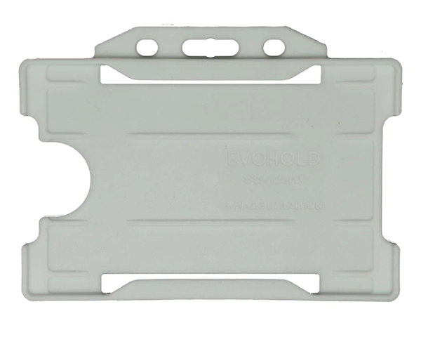 EvoHold White Single Sided Landscape ID Card Holders (Pack of 100) — card holder view