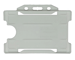 EvoHold White Single Sided Landscape ID Card Holders (Pack of 100) — card holder view