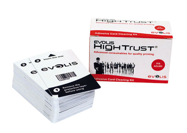 Evolis Adhesive Card Cleaning Kit — cleaning supplies (representative pack or component view)