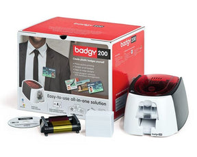 Evolis Badgy 200 ID Card Printer Bundle — bundle or printer view