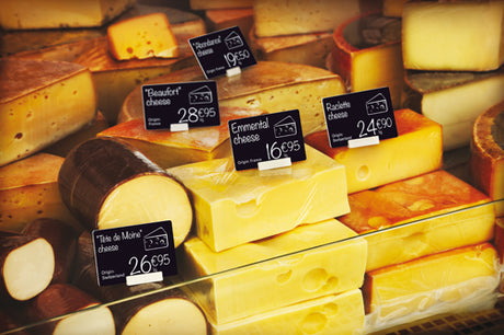 Edikio example labels and retail displays; display holders are separate accessories