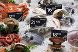 Edikio example labels and retail displays; display holders are separate accessories