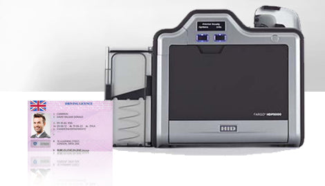 Fargo HDP5000 ID Card Printer (Single-Sided or Dual-Sided) — printer view