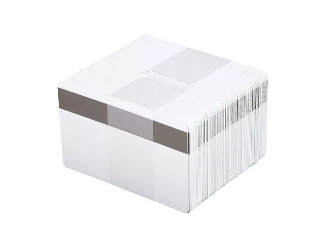 Fotodek Blank White Plastic Cards with 2750oe Hi-Co Magnetic Stripe (Pack of 100) — representative product view 1