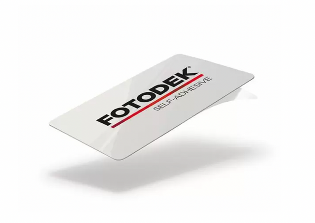 FOTODEK Self Adhesive Premium ID Cards 320 Micron (Pack of 100) — plastic cards (representative card or pack view)