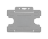 Grey Single Sided BioBadge Open Faced ID Card Holders - Landscape (Pack of 100) — card holder view