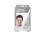 Grey Single-Sided BioBadge Open Faced ID Card Holders - Portrait (Pack of 100) — additional product view 1