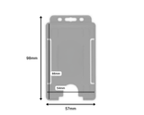 Grey Single-Sided BioBadge Open Faced ID Card Holders - Portrait (Pack of 100) — dimensions 2
