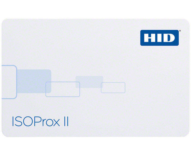 HID 1386C-34 ISOProx II RF Programmable Proximity Access Cards - 34 Bit (Pack of 100) — plastic cards (representative card or pack view)