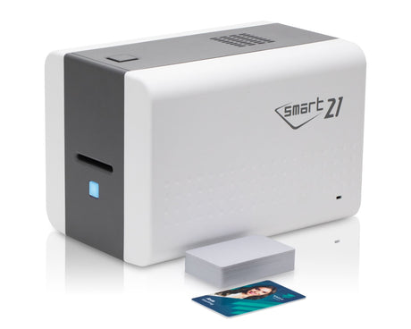 IDP SMART-21S ID Card Printer Starter Bundle — bundle or printer view