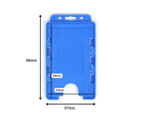 Light Blue Dual Sided BioBadge Open Faced ID Card Holders - Portrait (Pack of 100) — dimensions 2