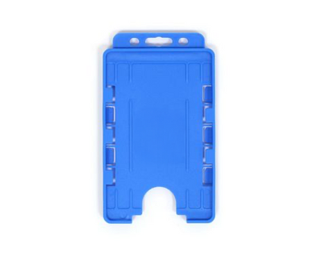 Light Blue Dual Sided BioBadge Open Faced ID Card Holders - Portrait (Pack of 100) — card holder view